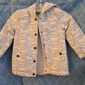 Dip Cat Print Raincoat - White